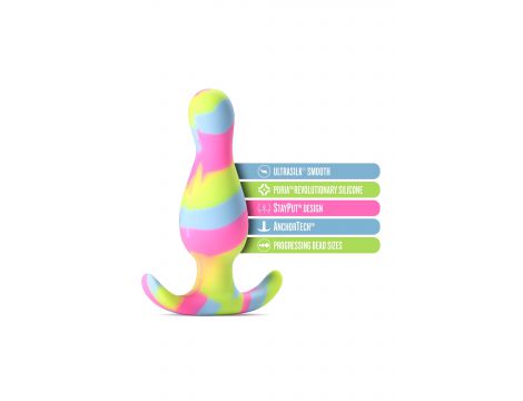 Korek analny silikonowy Blush Avant Kaleido limonkowy - 7