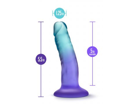 Dildo PVC B Yours Morning Dew szafirowy 13 cm - 5