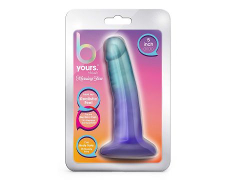 Dildo PVC B Yours Morning Dew szafirowy 13 cm - 2