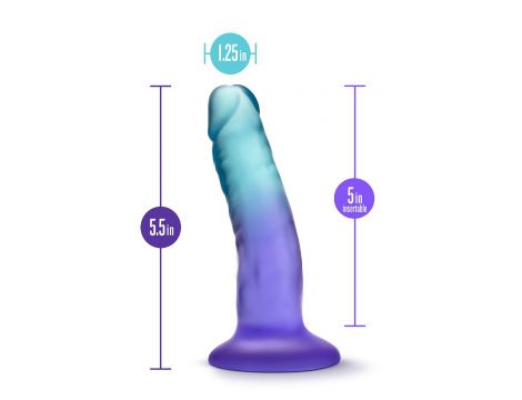 Dildo PVC B Yours Morning Dew szafirowy 13 cm - 8