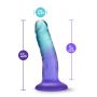 Dildo PVC B Yours Morning Dew szafirowy 13 cm - 6