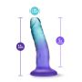 Dildo PVC B Yours Morning Dew szafirowy 13 cm - 9
