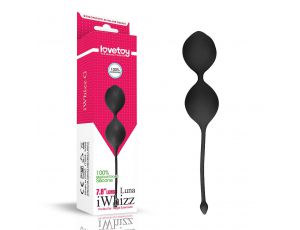 Kulki Kegla silikonowe Lovetoy czarne wodoodporne 20 cm
