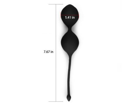 Kulki Kegla silikonowe Lovetoy czarne wodoodporne 20 cm - 5