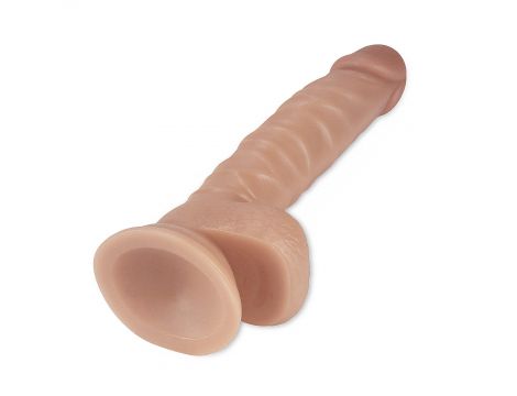 Wibrator realistyczny wibrujący Lovetoy 22 cm cielisty - 5