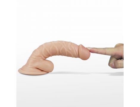Wibrator realistyczny wibrujący Lovetoy cielisty 19 cm - 3