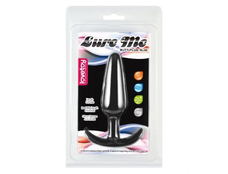 Korek analny silikonowy Lure Me Classic Lovetoy czarny 13 cm