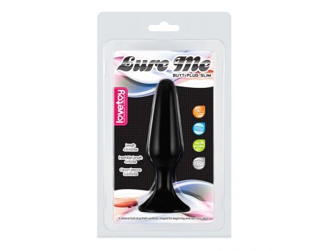 Korek analny silikonowy Lure Me Lovetoy czarny 11,5 cm