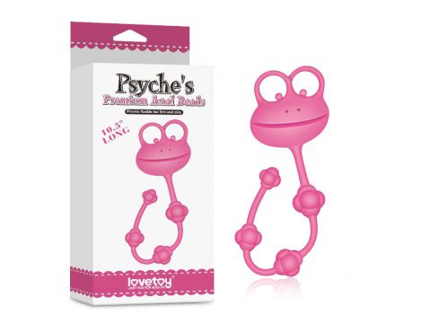 Kulki analne silikonowe w kształcie żaby Lovetoy różowe 25 cm