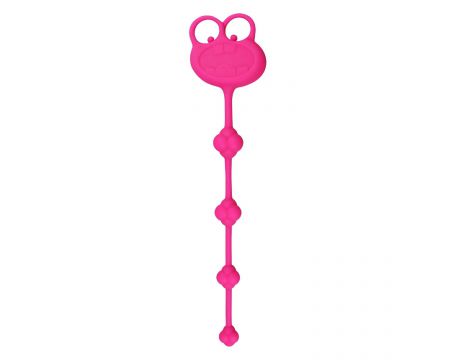 Kulki analne silikonowe w kształcie żaby Lovetoy różowe 25 cm - 5
