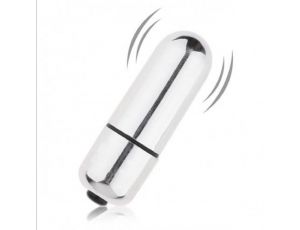Mini wibrator Lovetoy XBasic Bullet srebrny 10 prędkości 6 cm