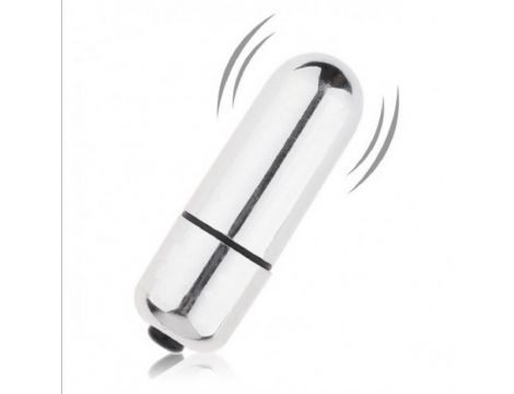 Mini wibrator Lovetoy XBasic Bullet srebrny 10 prędkości 6 cm