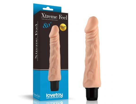 Wibrator realistyczny cyberskóra Lovetoy 20 cm wodoodporny