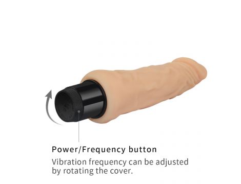 Wibrator realistyczny cyberskóra Lovetoy 20 cm wodoodporny - 5