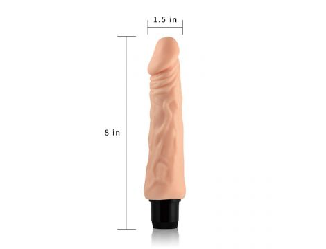 Wibrator realistyczny cyberskóra Lovetoy 20 cm wodoodporny - 6
