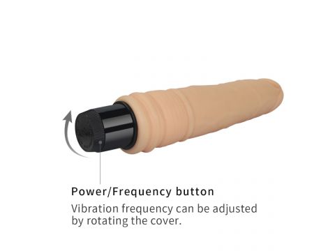 Wibrator realistyczny cyberskóra Lovetoy 20 cm wodoodporny - 5