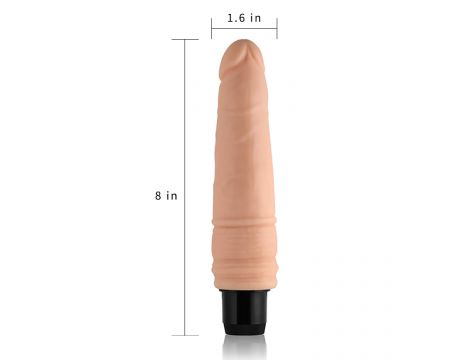 Wibrator realistyczny cyberskóra Lovetoy 20 cm wodoodporny - 6