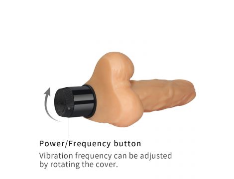 Wibrator realistyczny Lovetoy cyberskin 20,5 cm na baterie AAA - 5