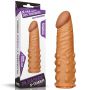 Realistyczna przedłużka na penisa Lovetoy brązowa 18 cm - 2