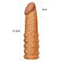 Realistyczna przedłużka na penisa Lovetoy brązowa 18 cm - 4