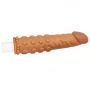 Realistyczna przedłużka na penisa Lovetoy brązowa 18 cm - 5