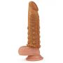 Realistyczna przedłużka na penisa Lovetoy brązowa 18 cm - 6