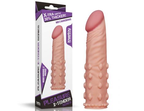 Przedłużka na penisa Lovetoy realistyczna cielista 18 cm