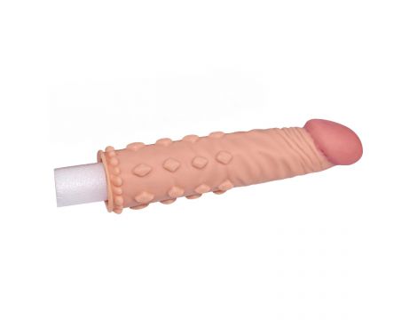 Przedłużka na penisa Lovetoy realistyczna cielista 18 cm - 3