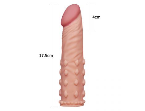 Przedłużka na penisa Lovetoy realistyczna cielista 18 cm - 5