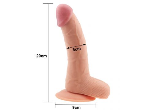 Dildo realistyczne Lovetoy The Ultra Soft Dude miękkie 20 cm - 6