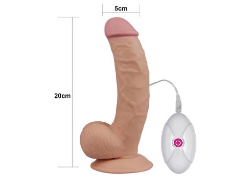 Wibrator realistyczny Ultra Soft Dude Lovetoy 20 cm - 2