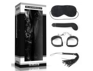 Zestaw Bondage Deluxe Lovetoy z Wibratorem Czarny