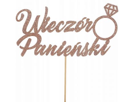 Wieczór panieński papierowy topper na tort