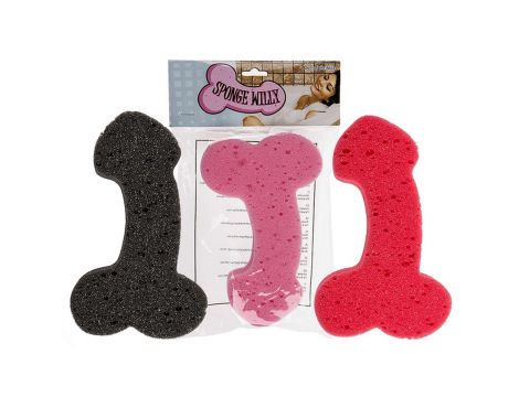Gąbka do kąpieli penis 19 cm czerwona Kinky Pleasure - 3