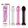 Dildo szklane Romance Lovetoy czarne 16 cm - 4