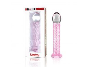 Dildo szklane Lovetoy Glass Romance różowe 21 cm