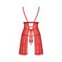 Komplet babydoll Claussica czerwony Mikołajki Obsessive XL/2XL - 7