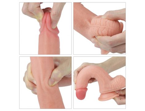 Realistyczne dildo dwuwarstwowe silikonowe Lovetoy 20.5 cm - 2