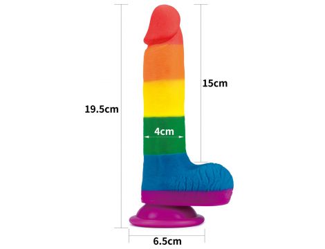 Realistyczne dildo Lovetoy Prider silikonowe 19 cm - 2