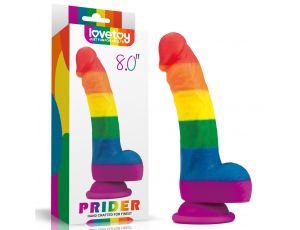Dildo realistyczne Prider Lovetoy platynowy silikon 20,5 cm