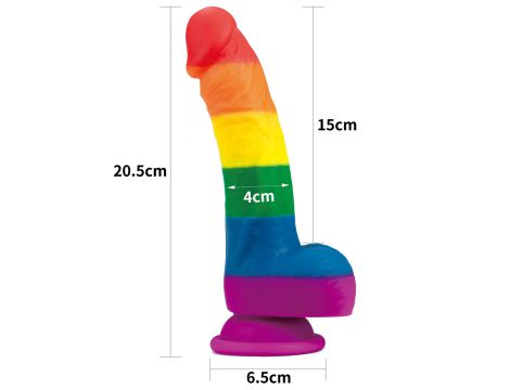 Dildo realistyczne Prider Lovetoy platynowy silikon 20,5 cm - 2