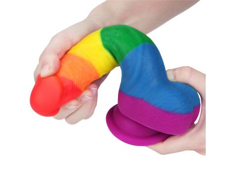 Dildo realistyczne Prider Lovetoy platynowy silikon 20,5 cm - 7