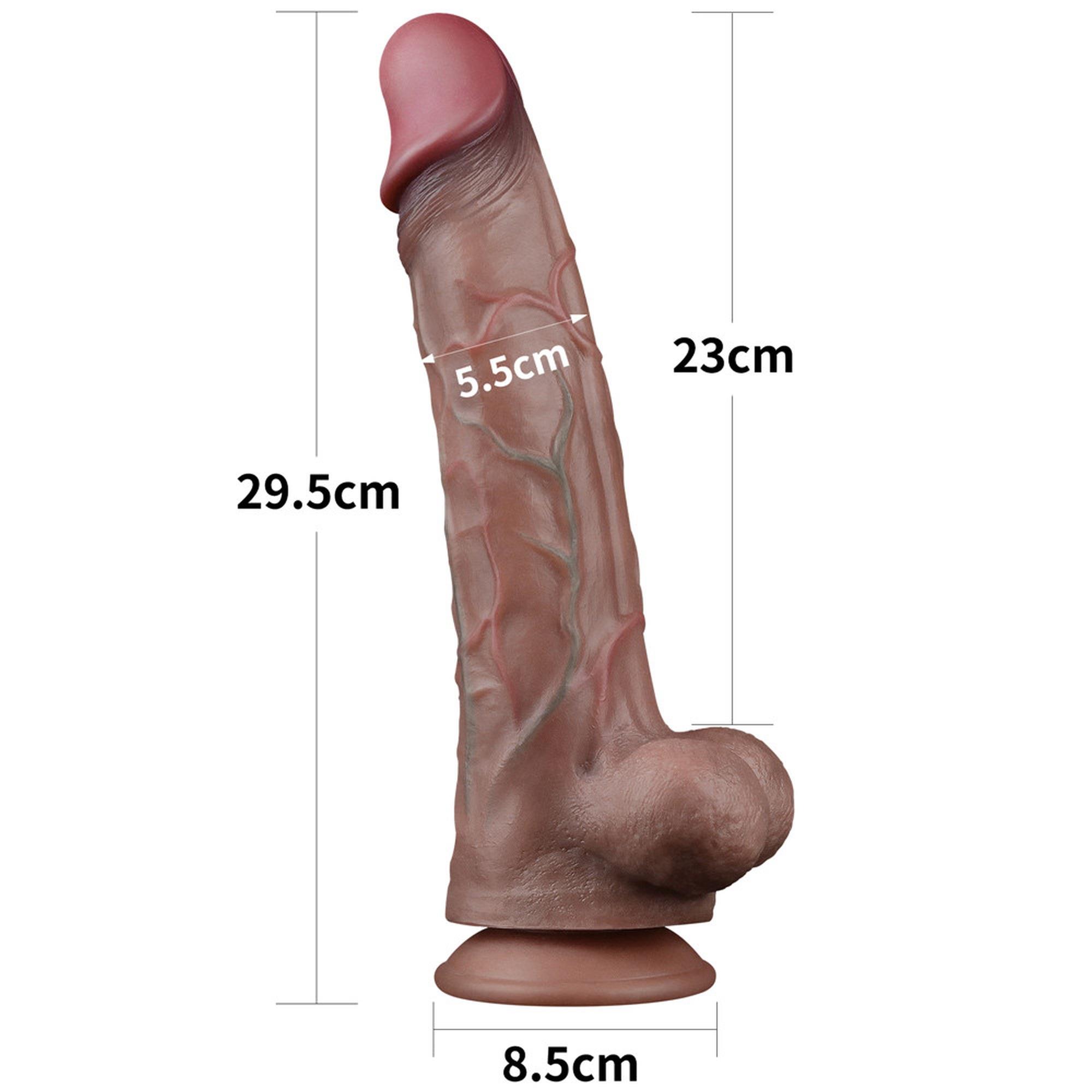 gruby realistyczny penis z żyłami przyssawka 29cm