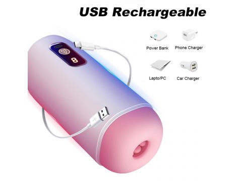 Masturbator waginalny z 8 wibracjami USB B Series Fox - 10