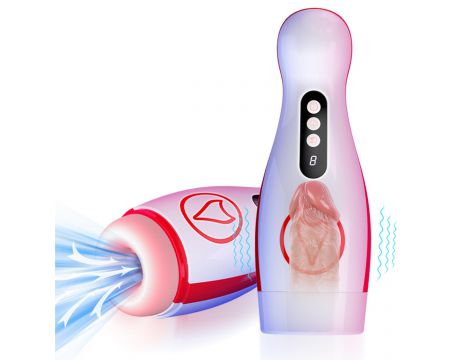 Wibrujący masturbator z ssaniem B-Series Fox - 2