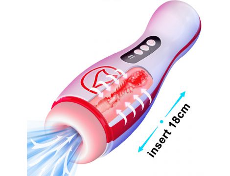 Wibrujący masturbator z ssaniem B-Series Fox - 6