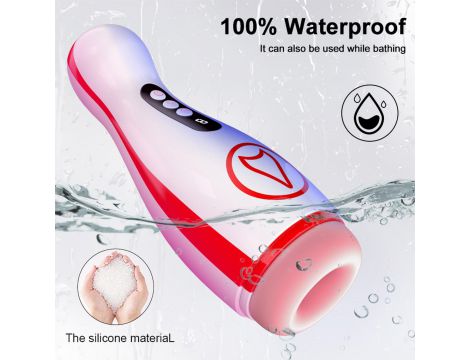 Wibrujący masturbator z ssaniem B-Series Fox - 16