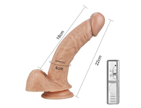 Realistyczny wibrator Lovetoy z przyssawką 22 cm - 5