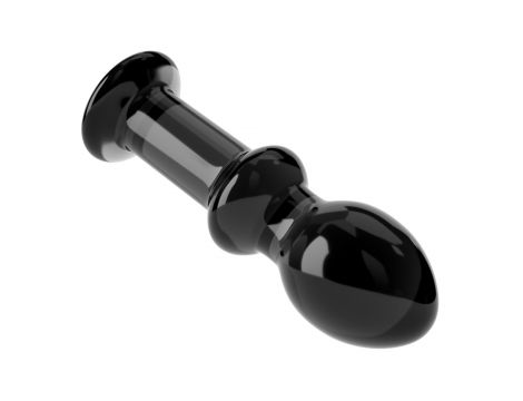 Korek analny szklany Lovetoy Romance czarny 11 cm - 3