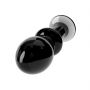 Korek analny szklany Lovetoy Romance czarny 11 cm - 6